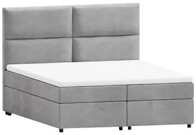 Svetlosivá boxspring posteľ s úložným priestorom 140x200 cm Rico – Ropez