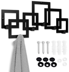 Nástenný vešiak KARDUS čierny