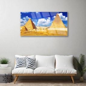 Obraz na akrylátovom skle Púšť piramida krajina 100x50 cm