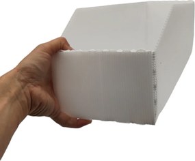 Prosperplast Úložný box, plastový 15x50x16cm - do špajzy aj do skrine KARTONPLAST - BIELY
