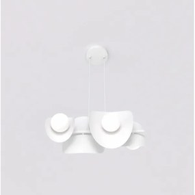 Luster na lanku ELEMENTI 4xG9/8W/230V biela