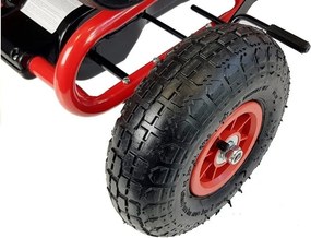 LEAN CARS Pedálová motokára A-18 s nafukovacími kolesami, červená