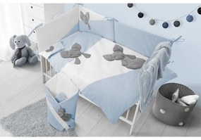 BELISIMA 6-dielne posteľné obliečky Belisima Mouse 90/120 modré