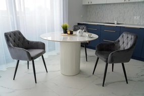 Jedálenská stolička ATLANTA zamatová, grafitová