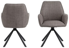 Otočné jídelní křeslo Glenda šedé