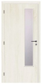 Solodoor Interiérové dvere L2 sklo, 60 L, 650 × 1985 mm, fólia, ľavé, Andorra white, presklené