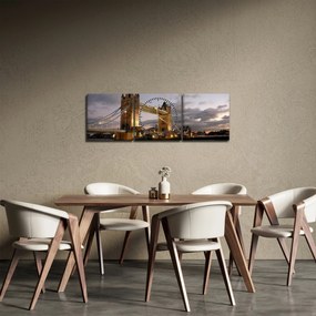 Obrázok - Tower Bridge v noci (s hodinami) (90x30 cm)