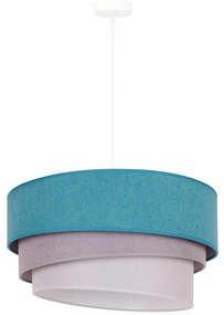Duolla - Luster na lanku TRIO 1xE27/15W/230V pr. 45 cm tyrkysová/šedá/biela