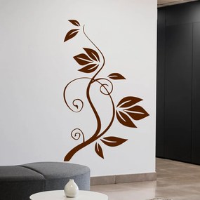 Veselá Stena Samolepka Ťahajúca sa kvetina Farba: hnedá, Veľkosť: 60 x 37 cm