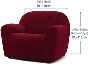 Super strečové poťahy NIAGARA bordó kreslo (š. 70 - 110 cm)