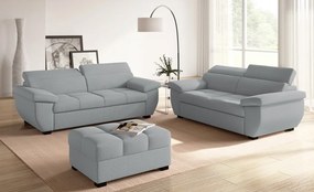 Dvojsedák Speedway, svetlo šedá látka