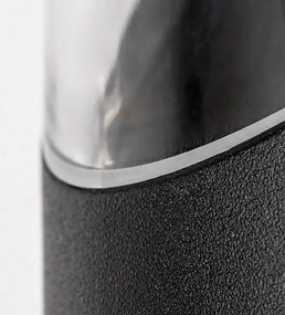 RABALUX Záhradné nástenné hliníkové svietidlo NOVIGRAD, 1xE27, 28W, čierne