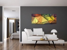 Obraz - Polygonálna 3D abstrakcia (120x50 cm)