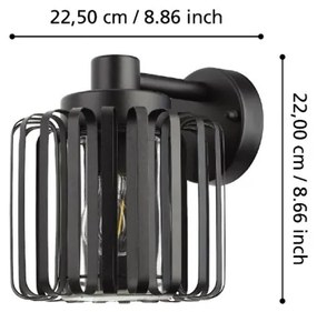 Eglo 900672 - Vonkajšie nástenné svietidlo SELINUS 1xE27/40W/230V IP65