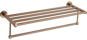 Mexen Remo, polica s vešiakom na uteráky, medená matná, 7050720-65
