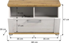 Predsieňová zostava Verona (5-dielna), sibírsky smrekovec/dub artisan