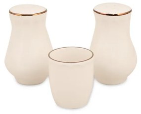 Porcelánová jídelní sada 83 ks MilkWhiteGold bílá/měděná