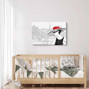Obraz - Dáma v meste (90x60 cm)