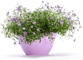 Pastelovofialový samozavlažovací kvetináč Plastia Doppio