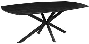 Dánsky jedálenský stôl z mangového dreva Vicenza Black oválny 240x120 cm Mahom