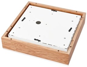 Stropné svietidlo OAK SQUARE 4xE27/15W/230V 39x39 cm dub/biela