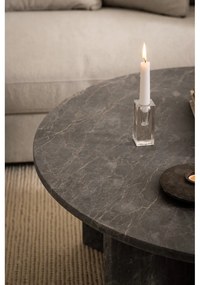 Sivý mramorový okrúhly konferenčný stolík ø 90 cm Vega – Actona
