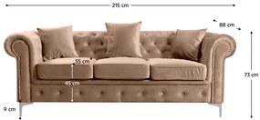 Luxusný 3-sed Rikaro (velvet 28) . Vlastná spoľahlivá doprava až k Vám domov. 1064064
