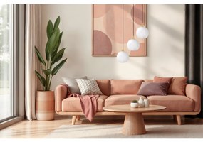 Závesné svietidlo Costa, 3x biele sklenené tienidlo, b/g, o