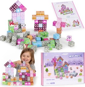 MULTISTORE Magnetické kocky stavebnica 113 dielov pre deti 3+ – kreatívna a edukatívna