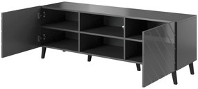 Cama Sivý TV stolík Abeto 2D