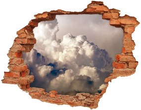 Nálepka 3D diera na stenu betón Mraky na oblohe nd-c-59377790