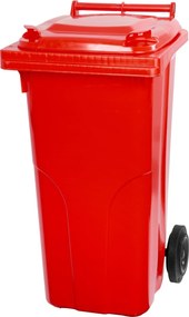 Popolnica na odpad Europlast 240 lit., plast, červená