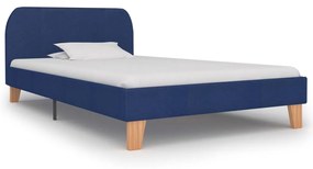 Rám postele modrý 90x200 cm látkový