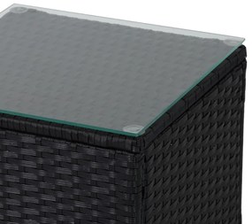 Záhradný balkónový set Celio - 2 miesta, čierna