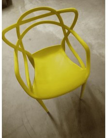 AKCIA Žltá plastová stolička KATO II. akosť