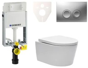 Cenovo zvýhodnený závesný WC set Geberit na zamurovanie + WC SAT Brevis SIKOGE1W3, 1 ks