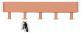 Kovový nástenný vešiak v lososovej farbe s poličkou Dax Play – Spinder Design