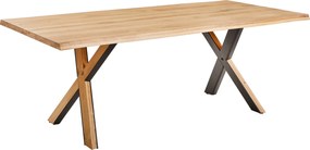 XXXLutz JEDÁLENSKÝ STÔL, divoký dub, čierna, farba duba, 200/100/76 cm Linea Natura - Stoly - 002748011201