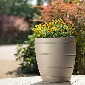 PLASTOVÝ KVETINÁČ LAVRIO 43X40 CM ANTRACITOVÁ