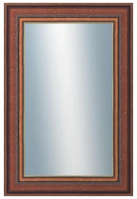 DANTIK - Zrkadlo v rámu, rozmer s rámom 40x60 cm z lišty ANGLIE hnedá Au Linka (612)