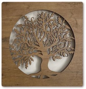 Svietiaci obraz na stenu Strom v kruhu na batériu