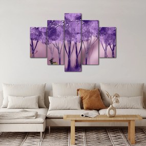 Obraz - Jelene v magickom lese (150x105 cm)