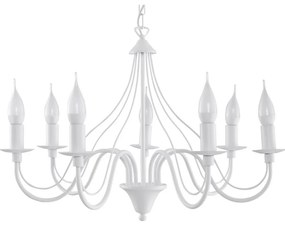 Luster na reťazi MINERWA 7 7xE14/40W/230V biela