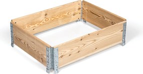 Rám na zvýšený záhon, balenie 4 ks, 1200 x 800 x 200 mm, smrekovec