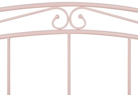 Kovová posteľ 90 x 200 cm pastelová ružová TULLE Beliani