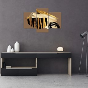 Obraz - Abstrakcia golden brown N⁰2 (90x60 cm)