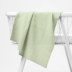Biante Mušelínová plienka/dečka Nature MSN-030 Pastelovo pistáciová 100x100 cm