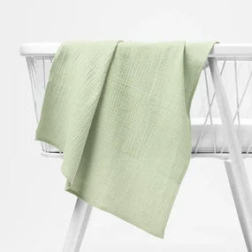 Biante Mušelínová plienka/dečka Nature MSN-030 Pastelovo pistáciová 100x100 cm