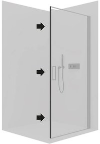 Cerano Porte, stenový profil 190 cm pre inštaláciu do niky pre dvere a zásteny Porte L/P, čierna matná, CER-CER-476318