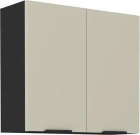 Horná kuchynská skrinka Arona, 80 cm, kašmírová/čierna%